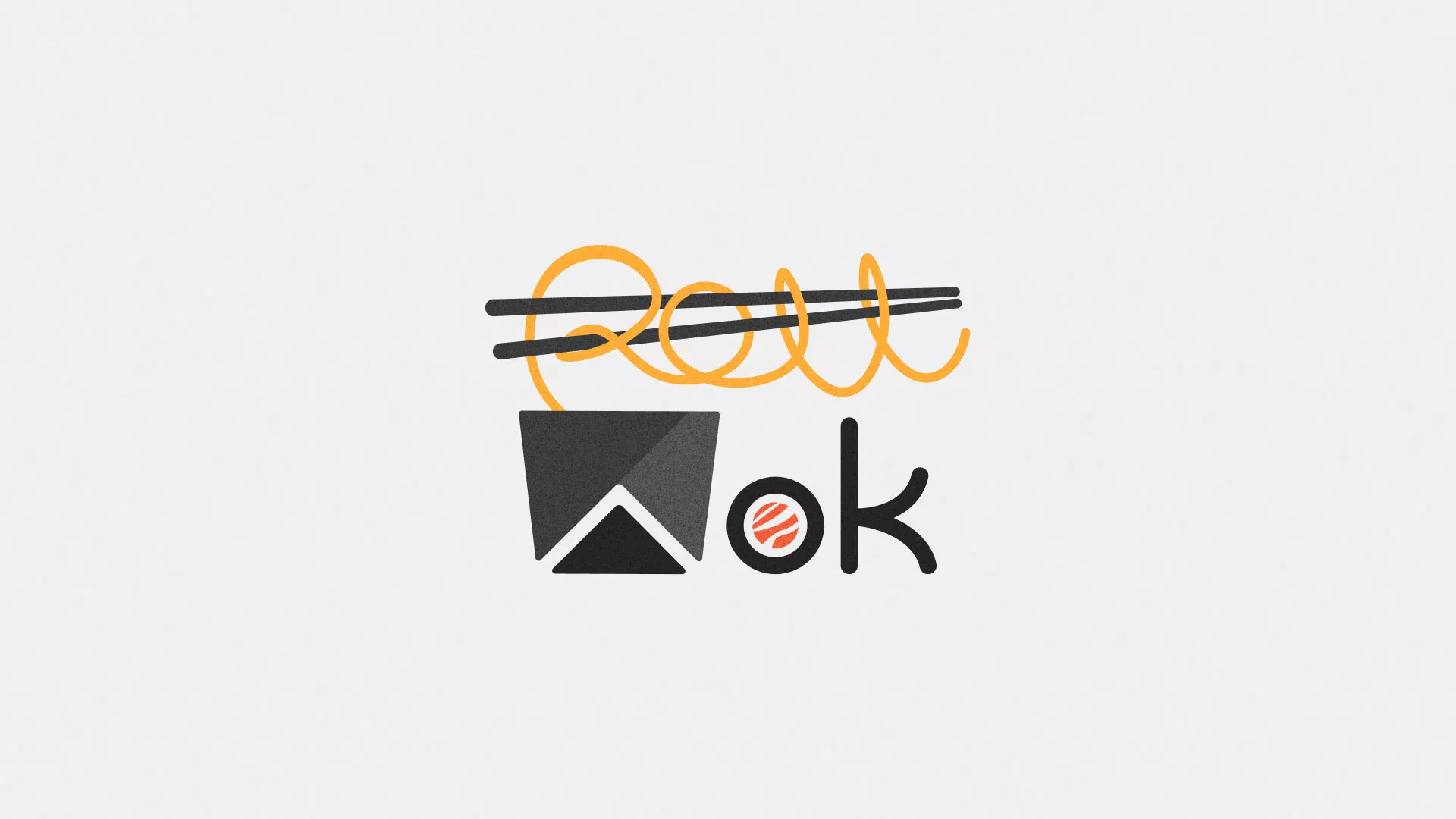 Разработка логотипа суши-бара «Roll Wok Club» в Поворино